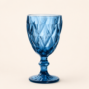 Taça De Vidro 340ml Azul Chazak