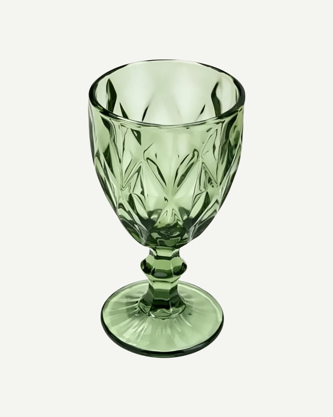 Taças Vidro Diamond Verde Claro 340ml
