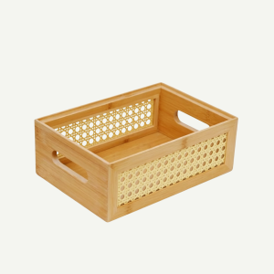 Caixa Organizadora Empilhável de Bambu 22 cm