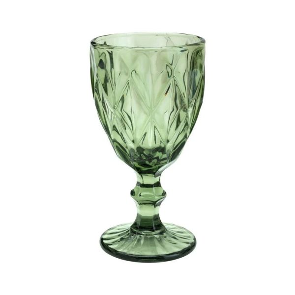 Jogo de Taças de Vidro Verde  (340 ml)