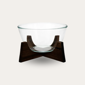 Tigela com Suporte de Madeira Acácia 2L / 2,7L