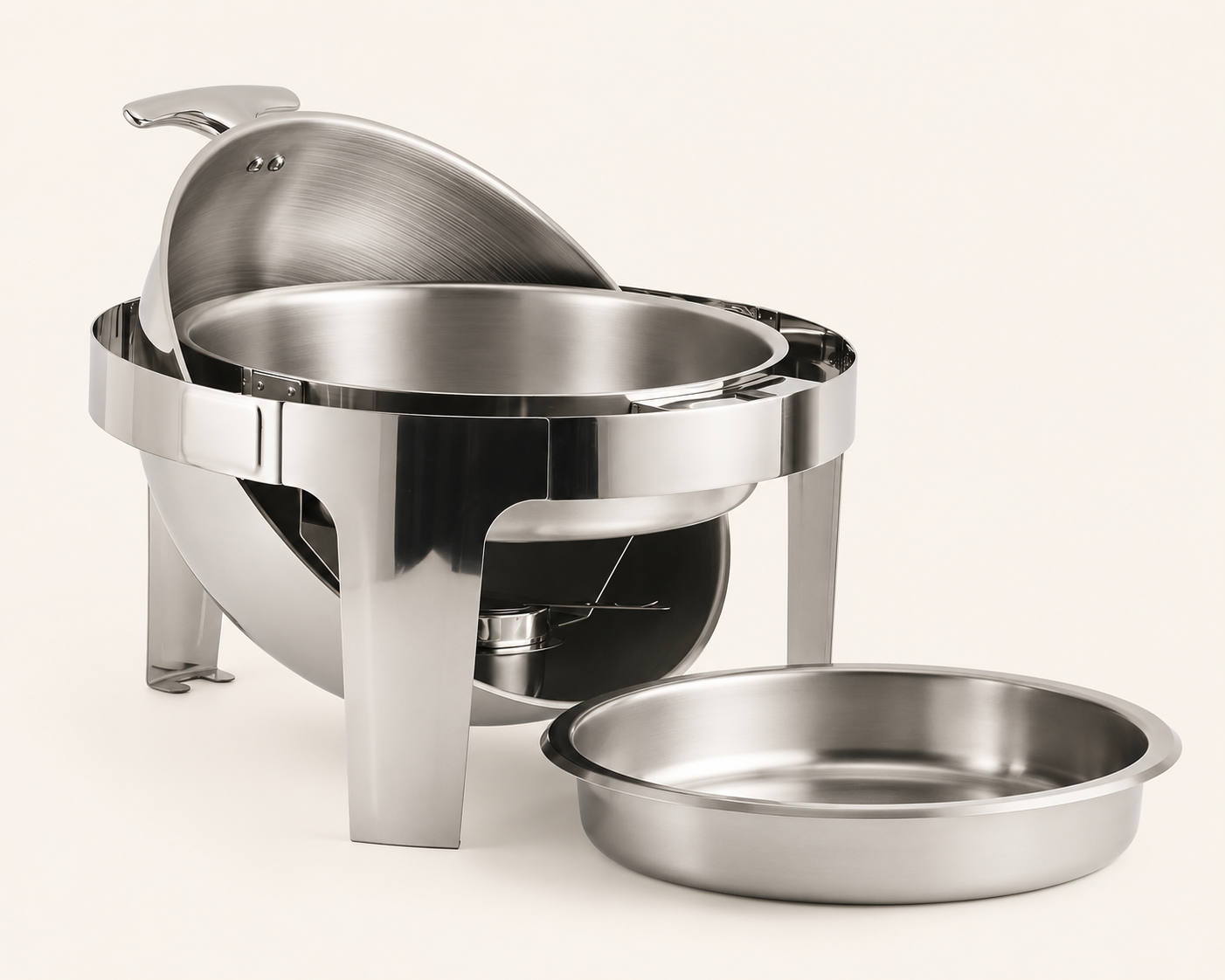 Rechaud 6 Litros Redondo Inox Banho Maria - Imagem 2